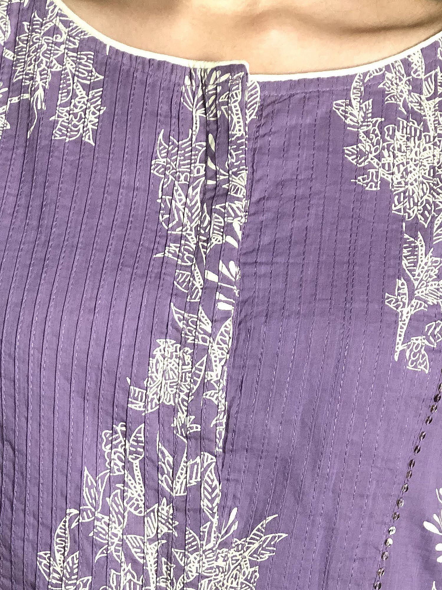 Khairiyat Pure Cotton Kurta Pant Set Lavender