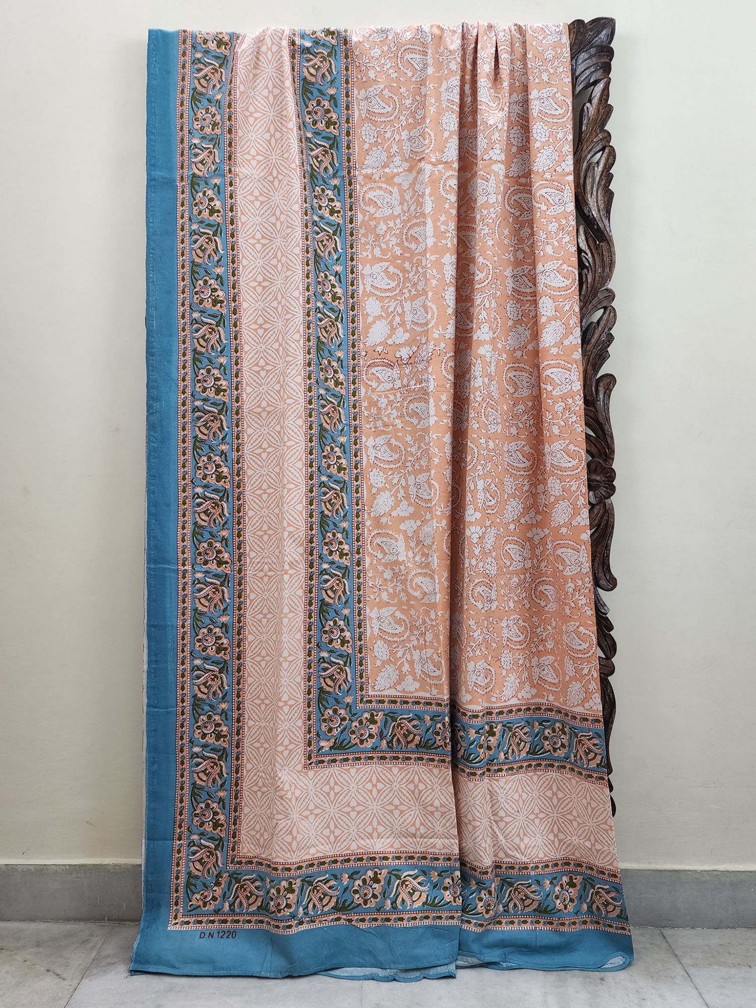 Mirzyaa Kesari Pure Cotton Queen Size Bedsheet