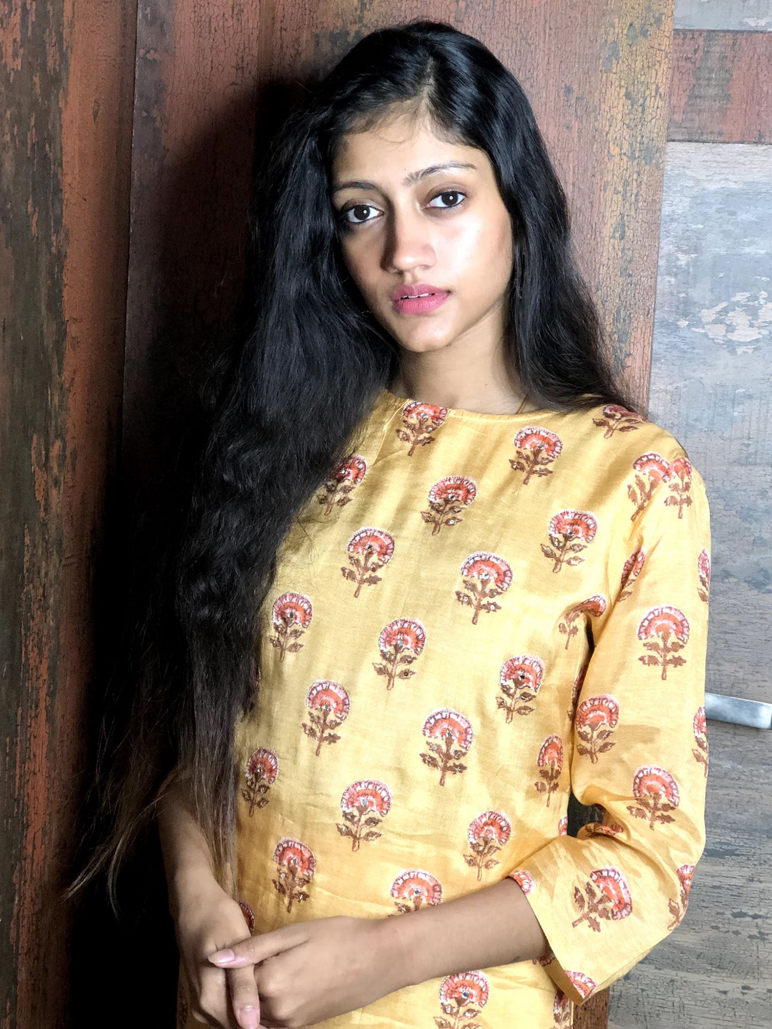 Zubeidaa Muslin Silk Kurta Pant Set Yellow