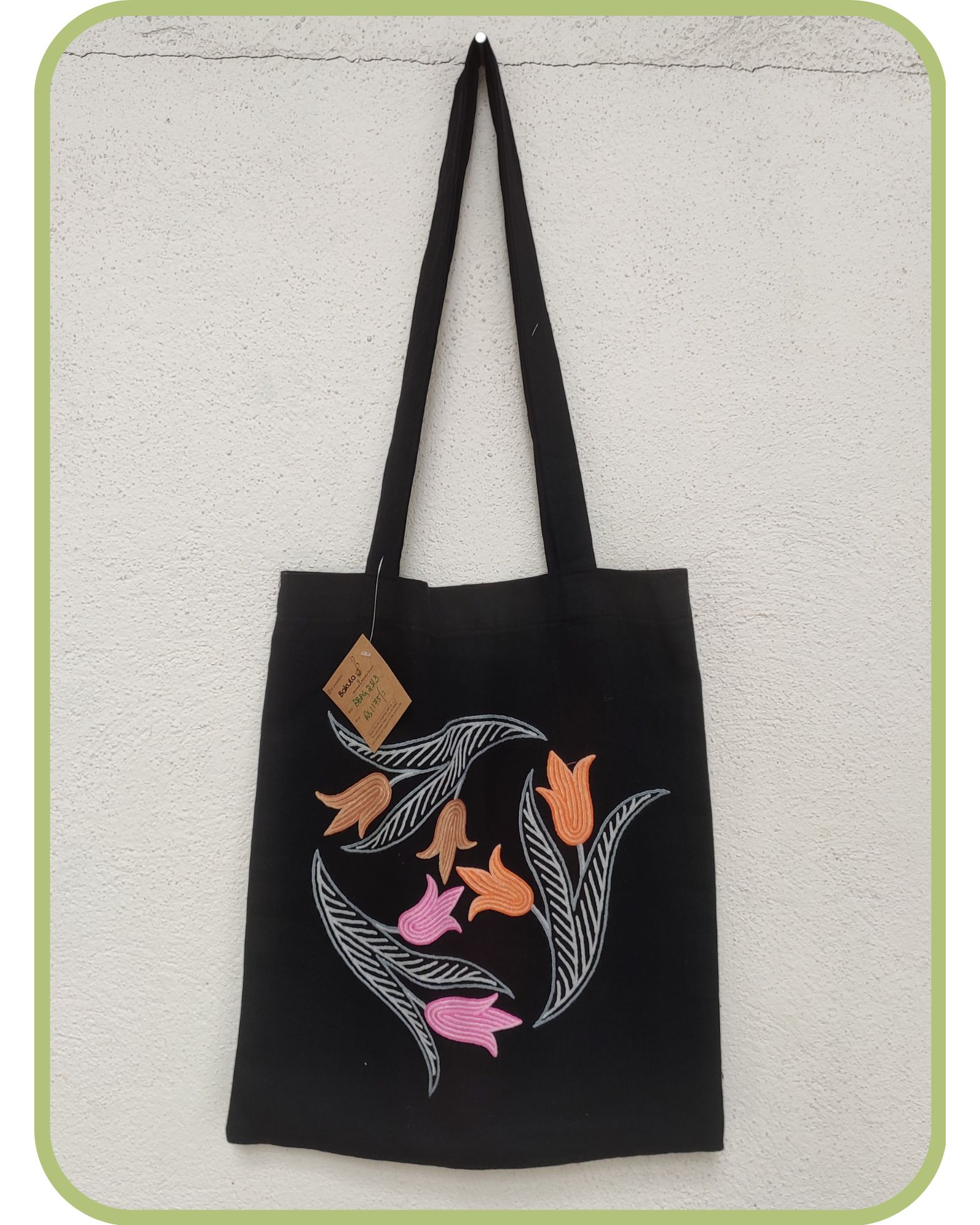 Pure Cotton handbags with  embroidery