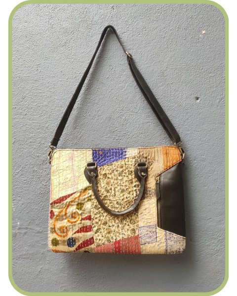 Kantha Embroidery Laptop Bag