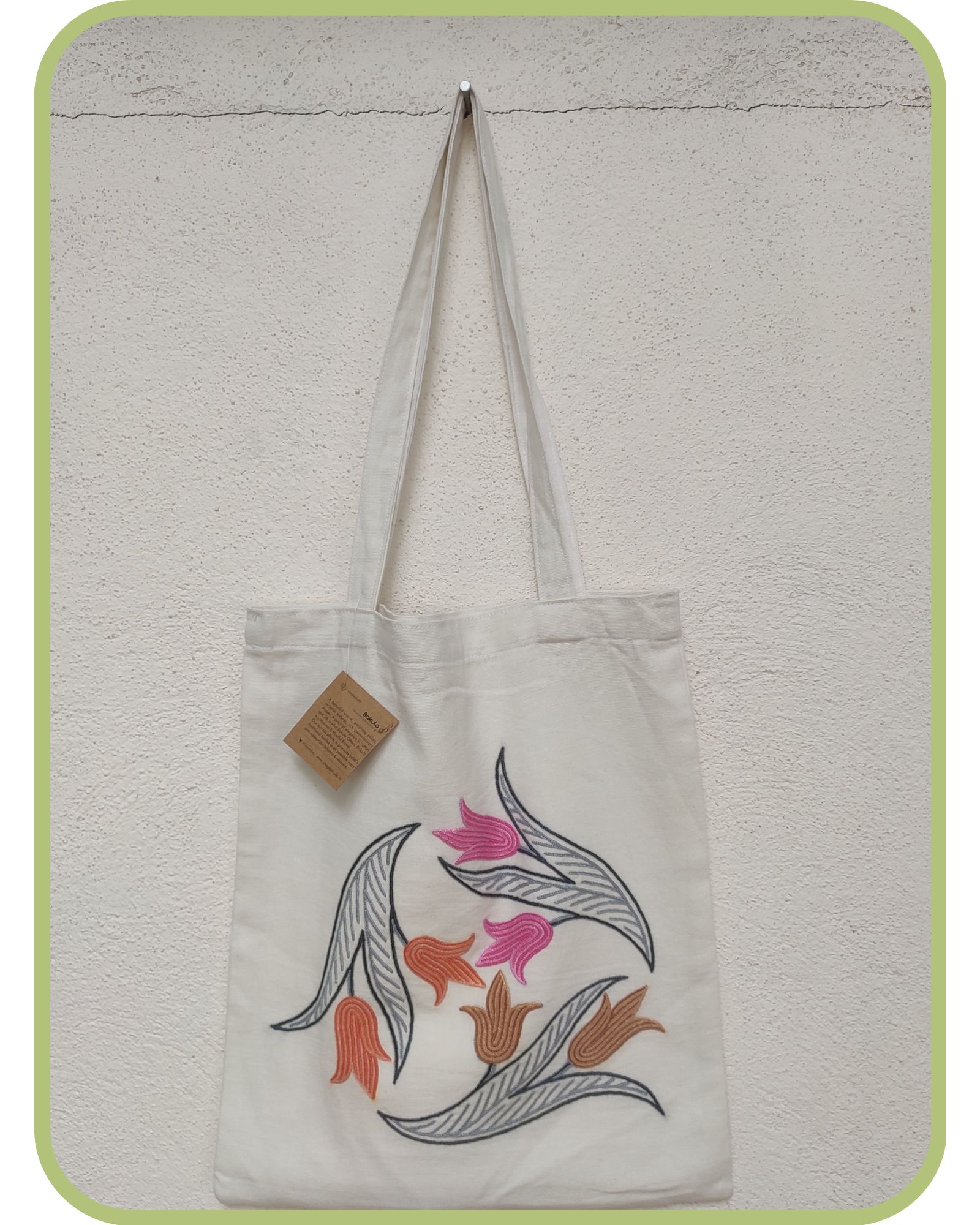 Pure Cotton handbags with embroidery