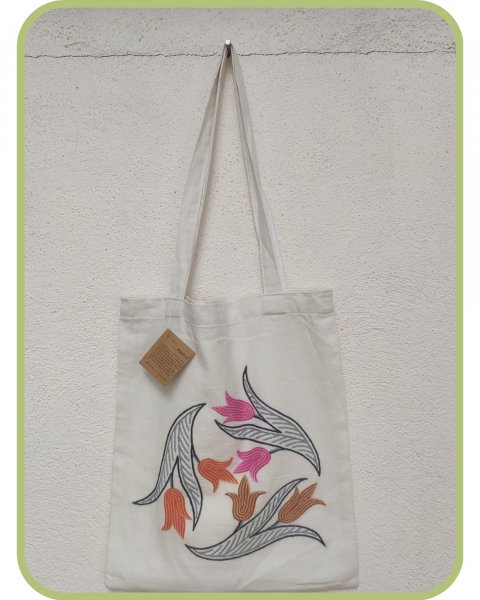 Pure Cotton handbags with embroidery