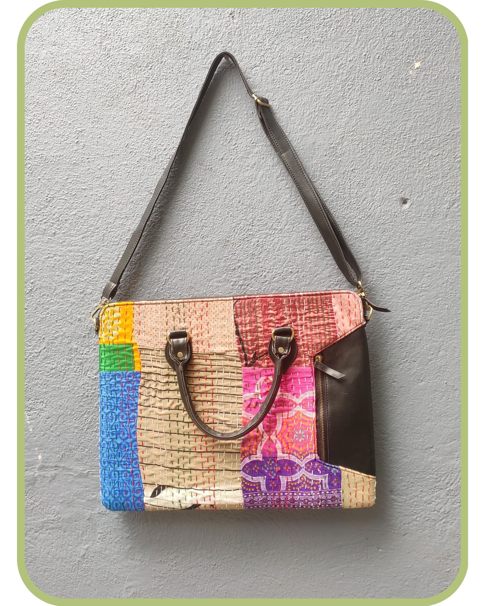 Kantha Embroidery Laptop Bag