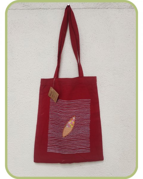 Pure Cotton handbag with embroidery