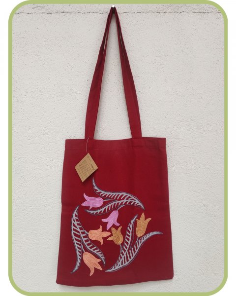 Pure Cotton handbags with embroidery