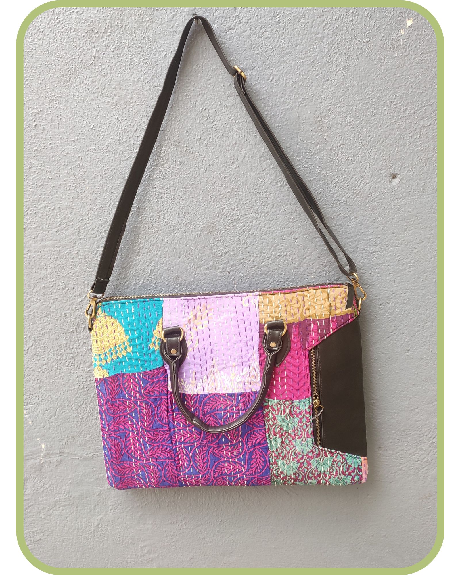 Kantha Embroidery Laptop Bag