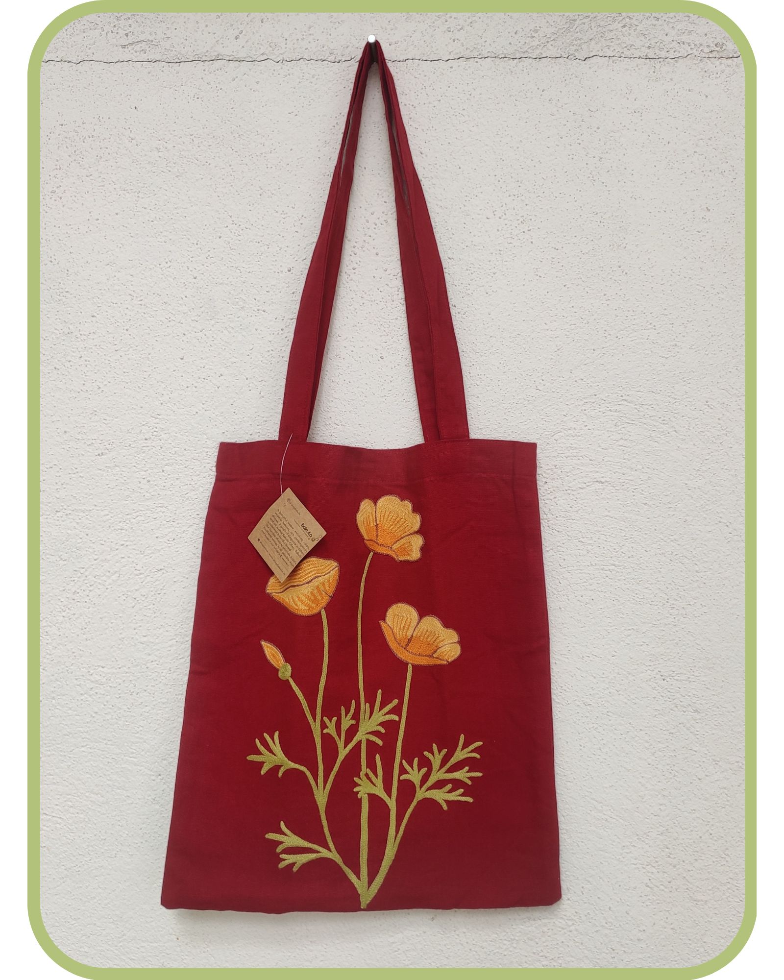 Pure Cotton handbags with embroidery