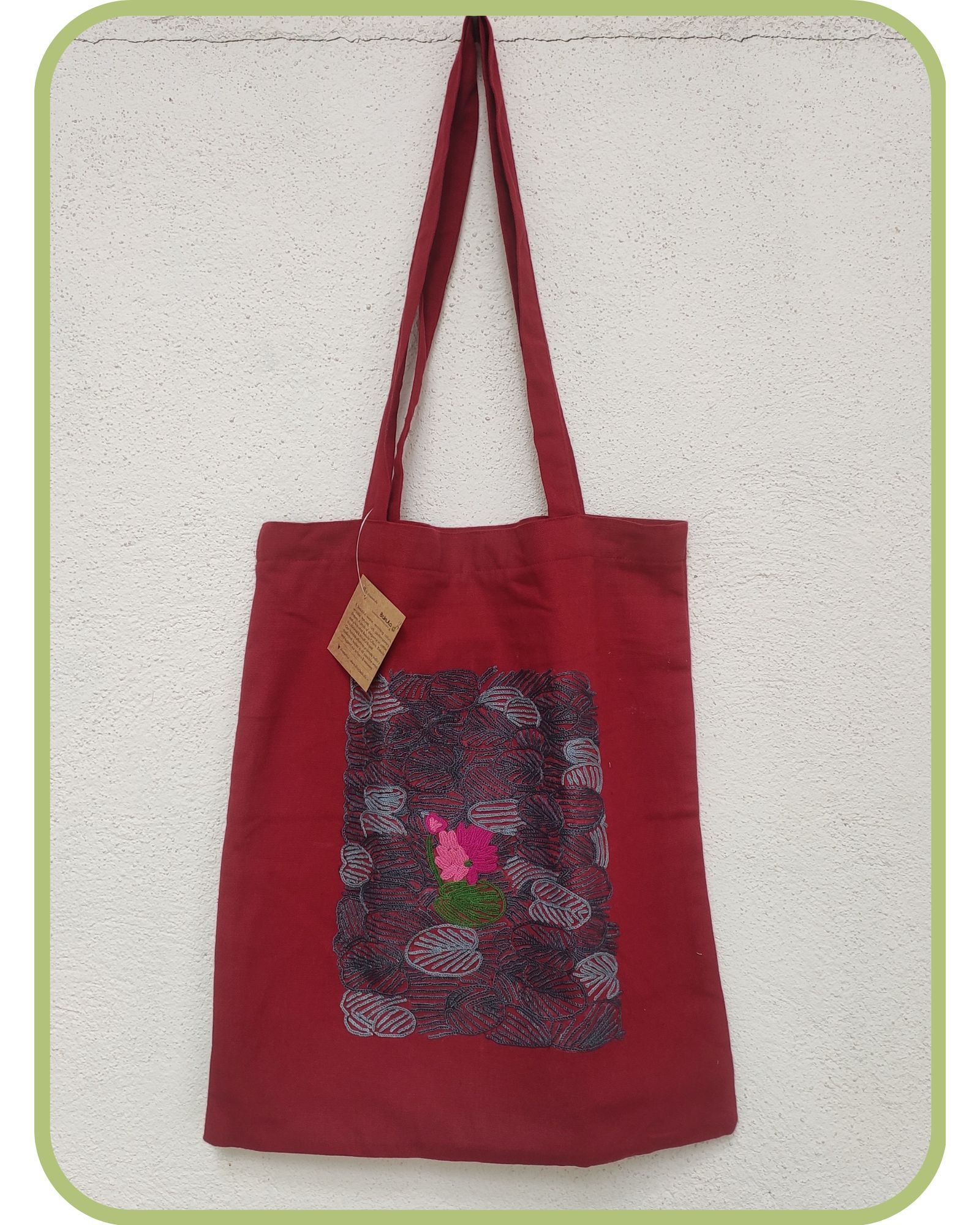 Pure Cotton handbags with embroidery