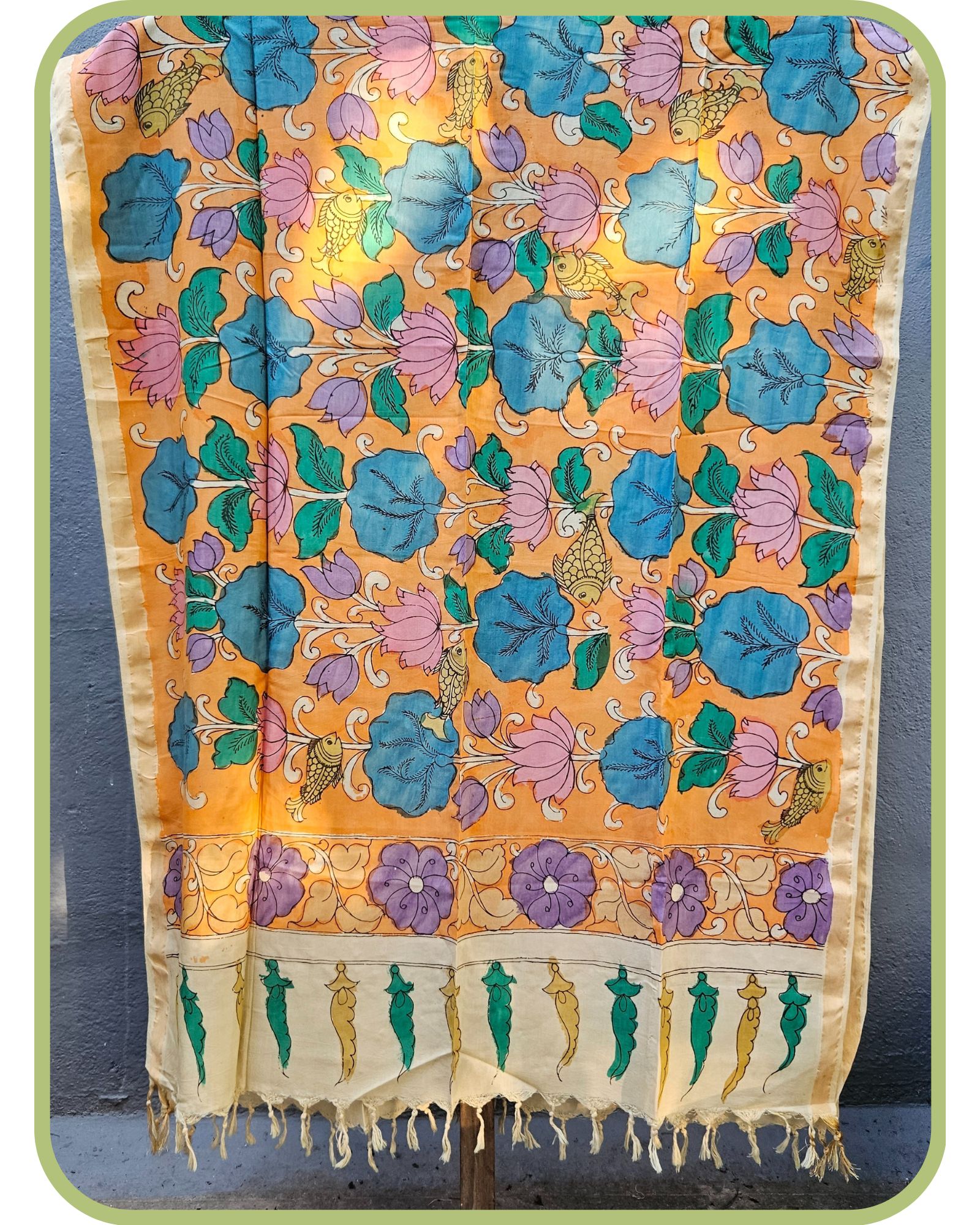 Silk Kalamkari Dupatta