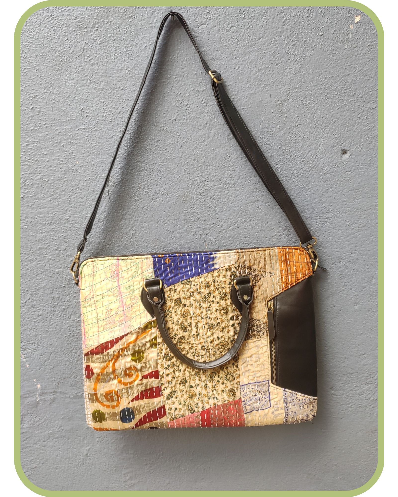 Kantha Embroidery Laptop Bag