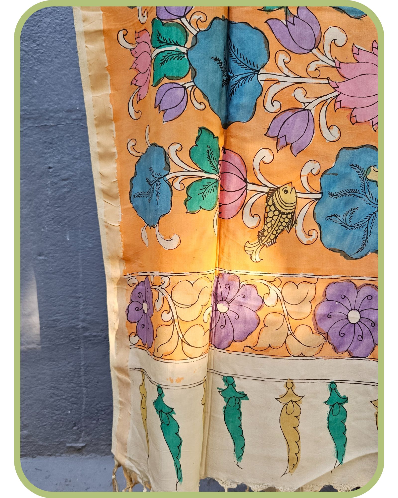 Silk Kalamkari Dupatta
