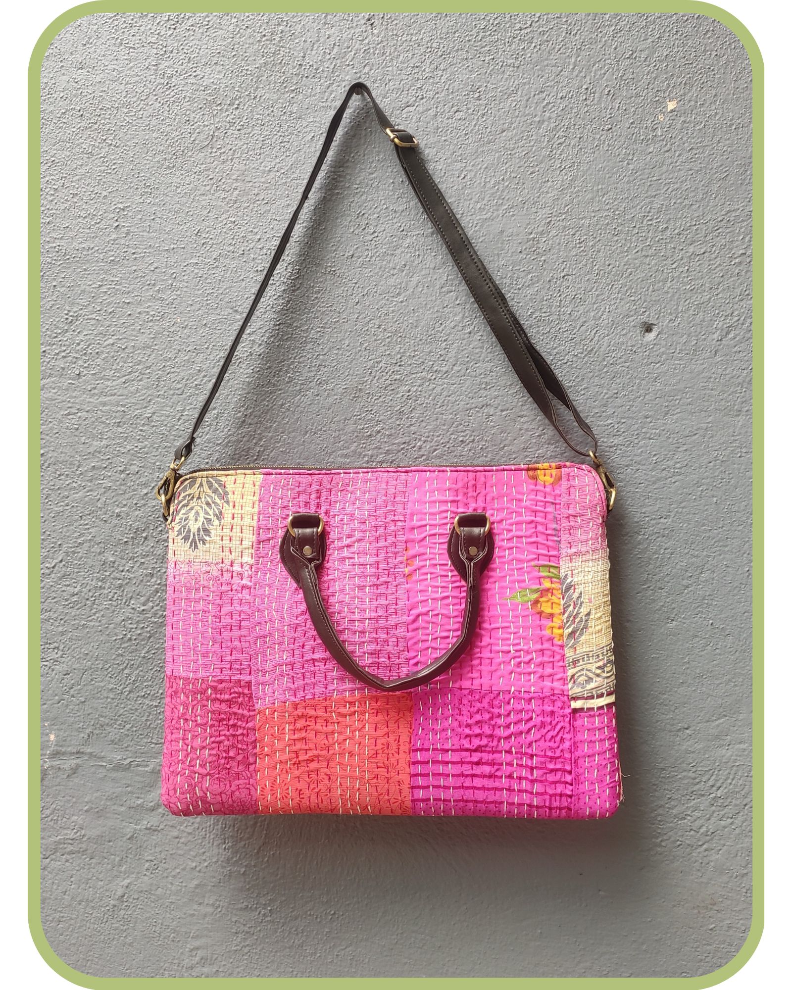 Kantha Embroidery Laptop Bag