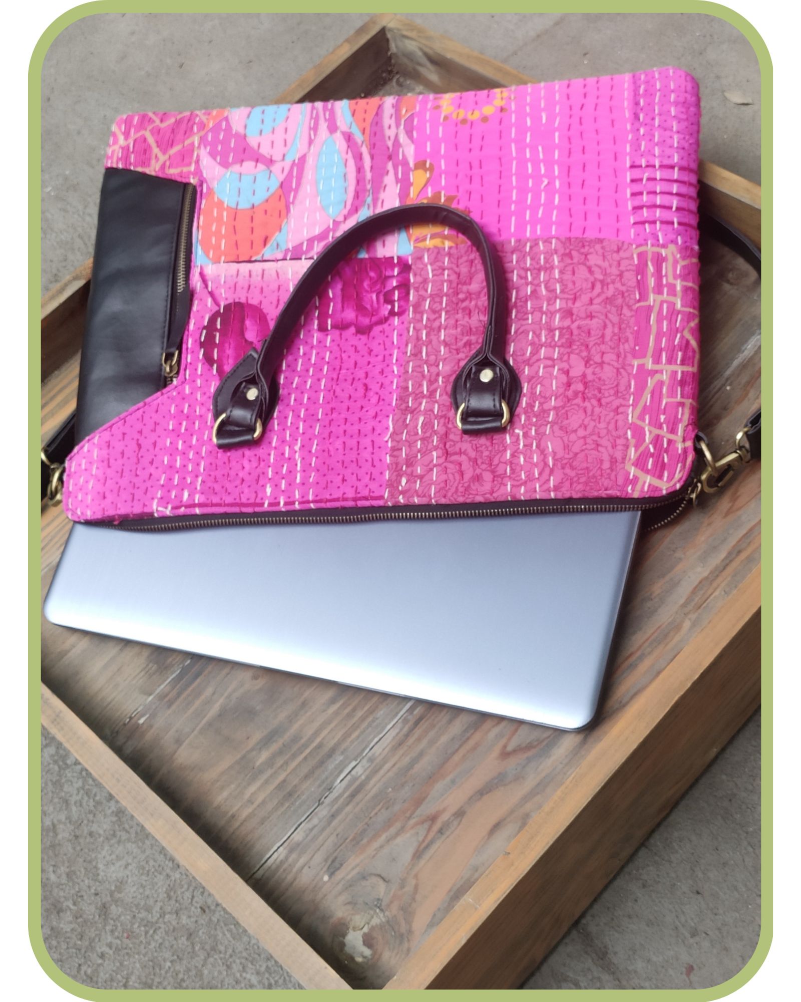 Kantha Embroidery Laptop Bag