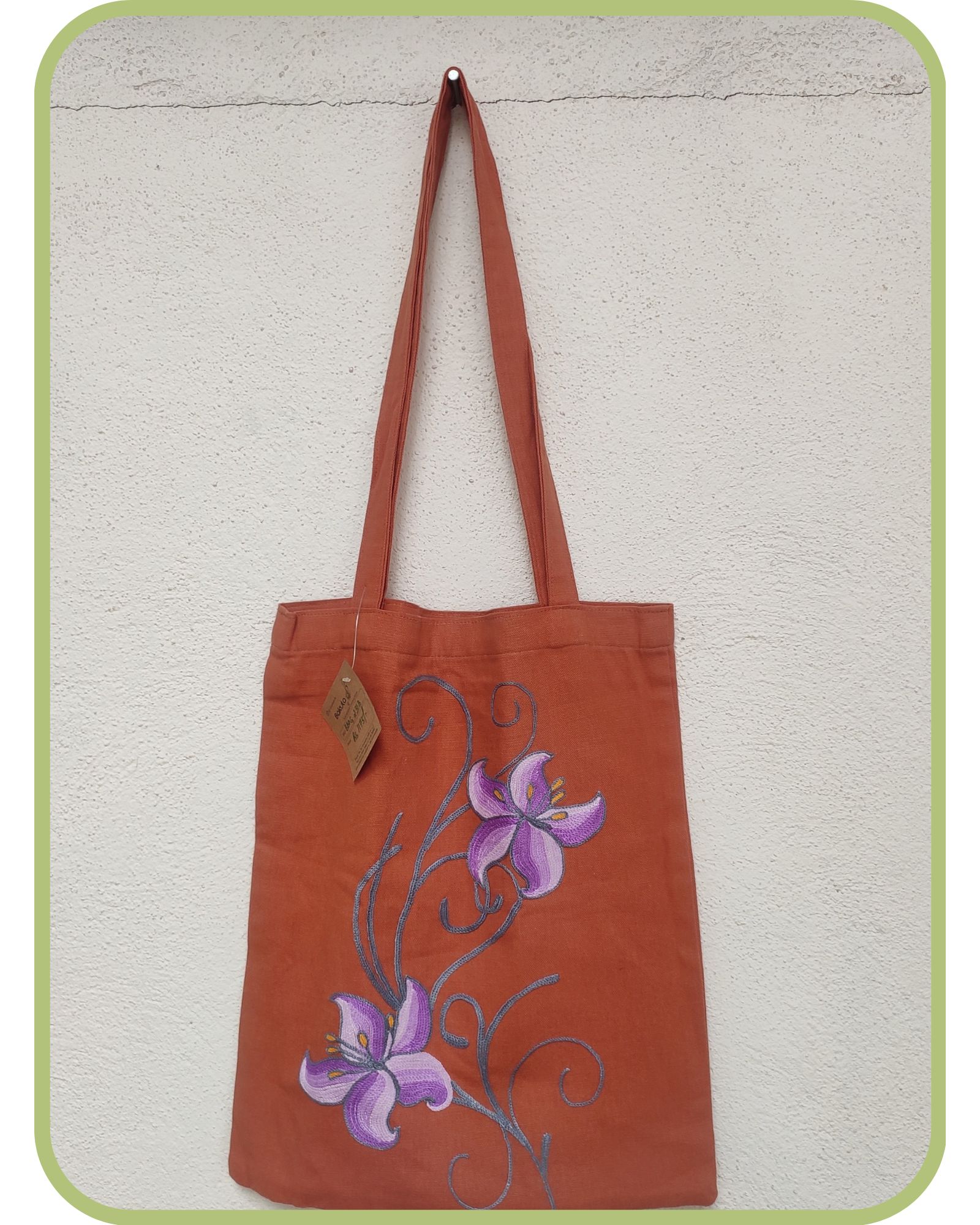 Pure Cotton handbags with embroidery