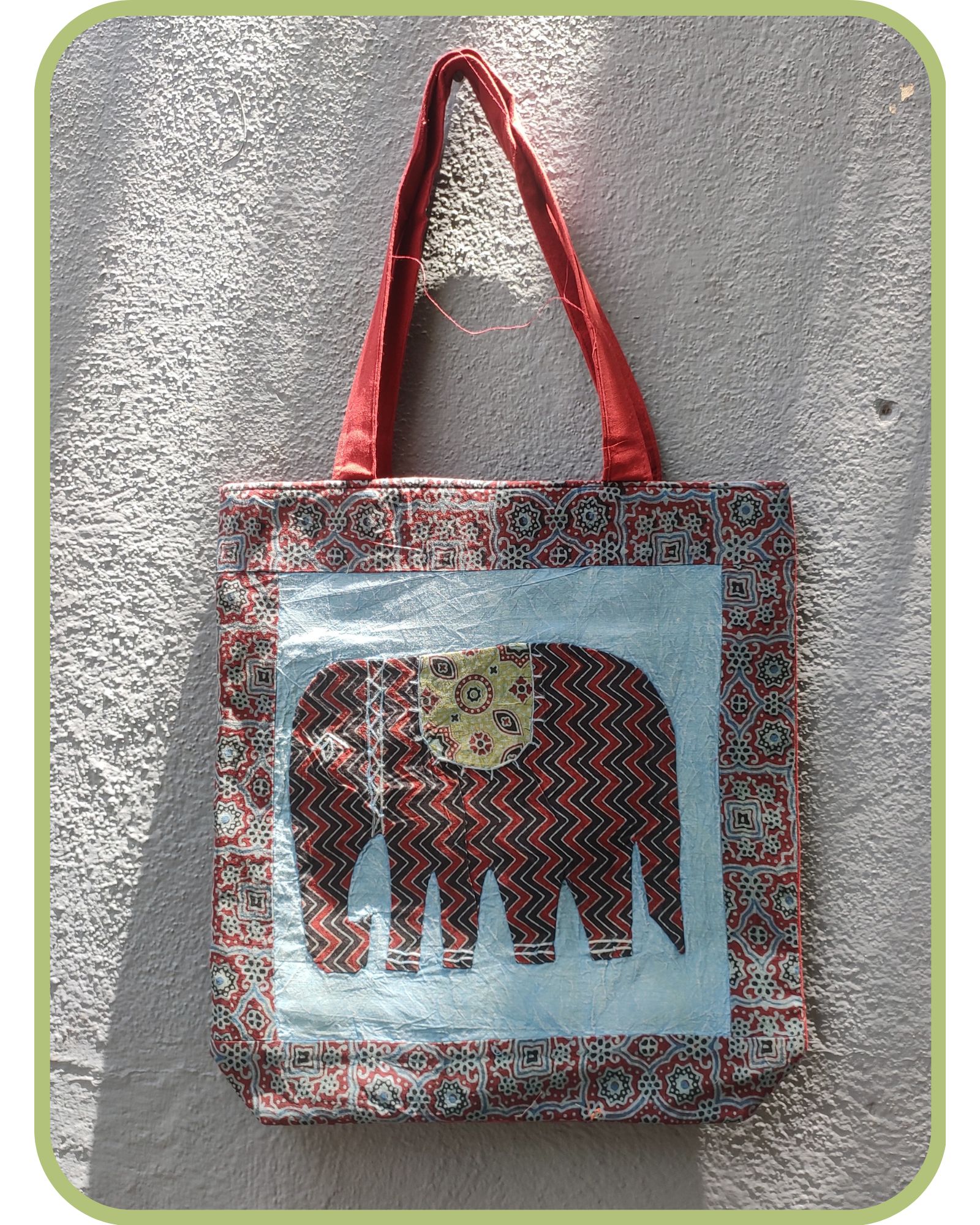 Applique work  tote bag