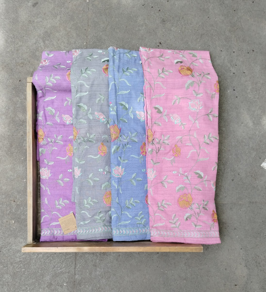 Cotton Embroidery Unstitched Dress Material