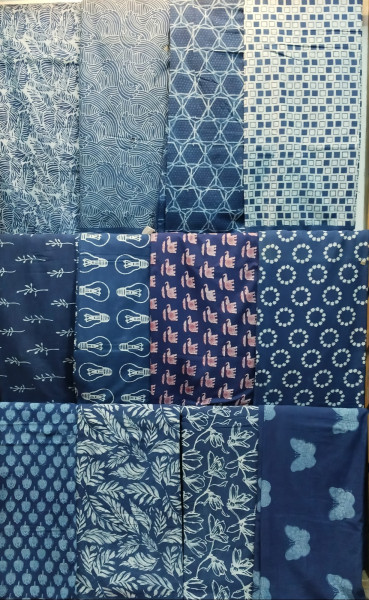 Impressive Indigo Cotton Fabric