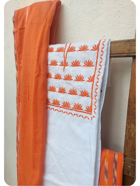 Embroidery Cotton Suit / Dress Material Set