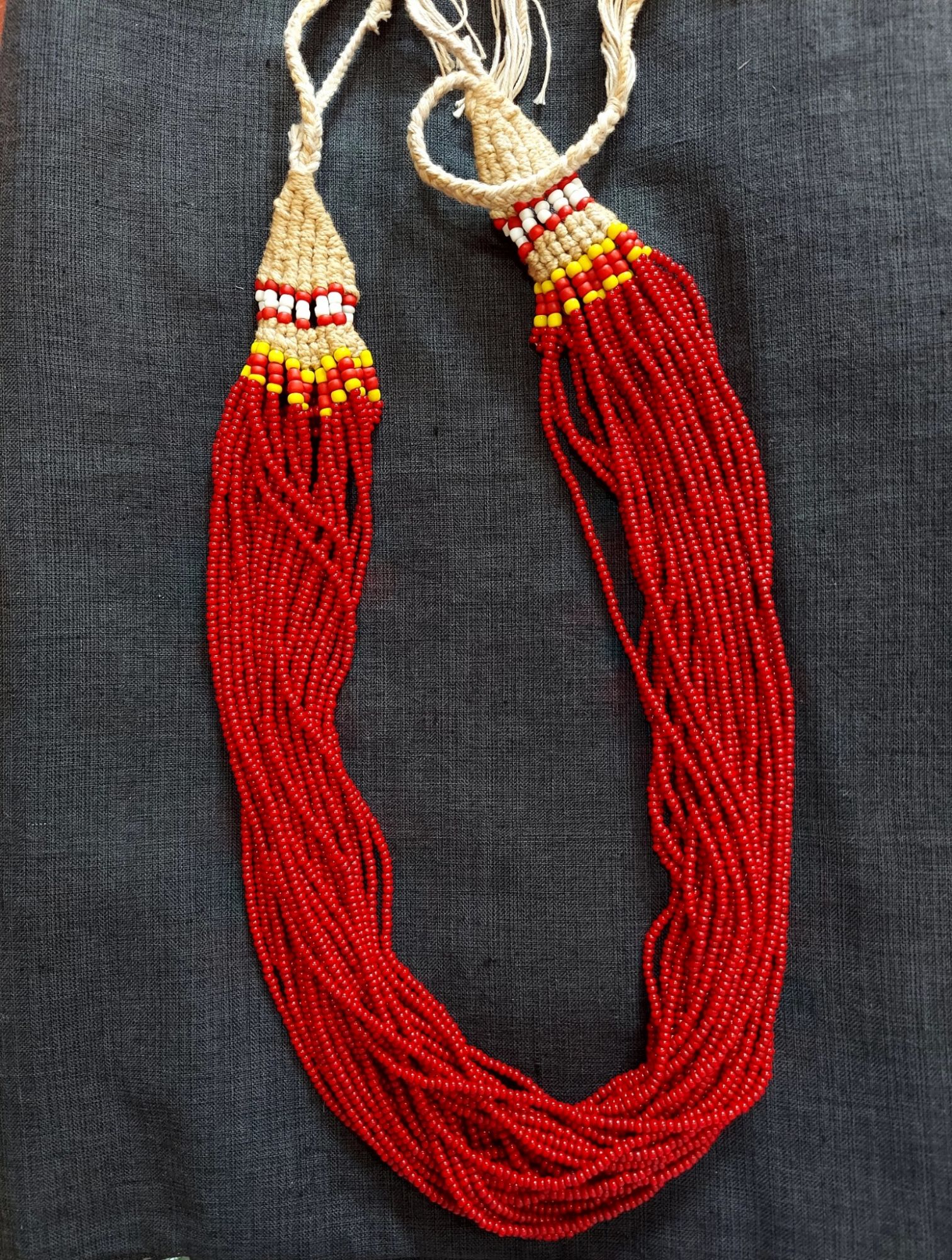 Glass Bead Multi-strand Necklace from Nagaland