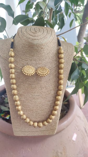 Hand made terracotta Jewellery necklace set
