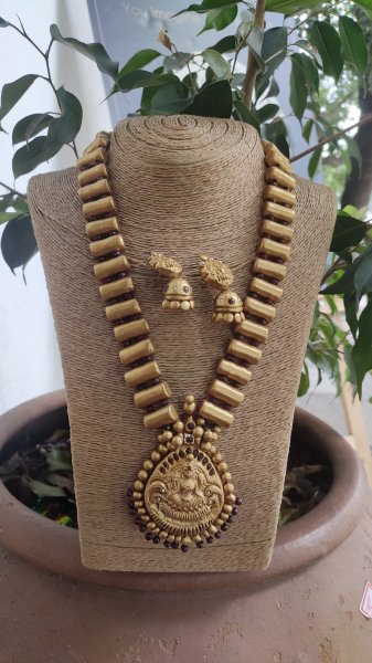 Hand made terracotta Jewellery necklace set