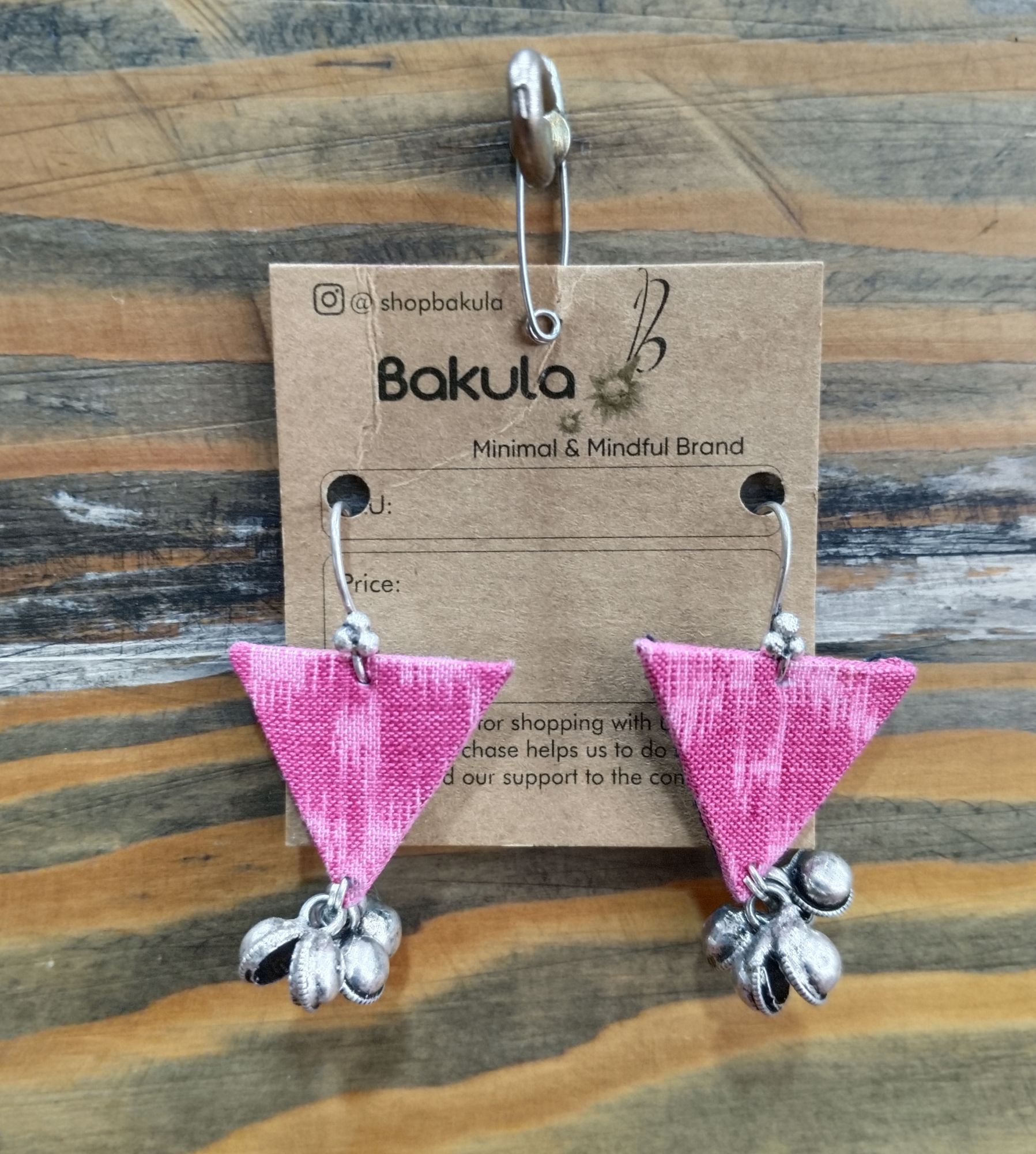 Fabric earring