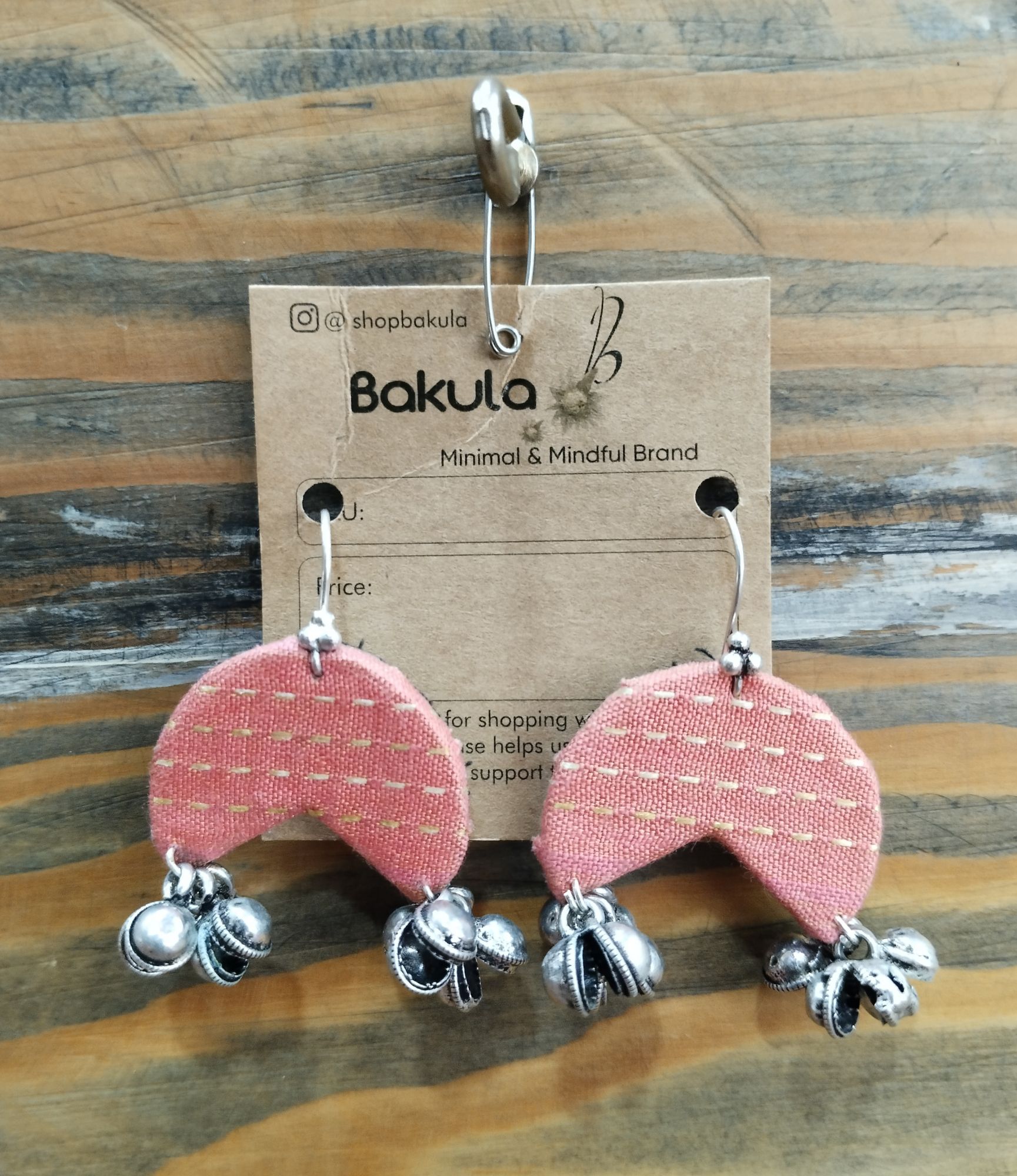 Fabric earring