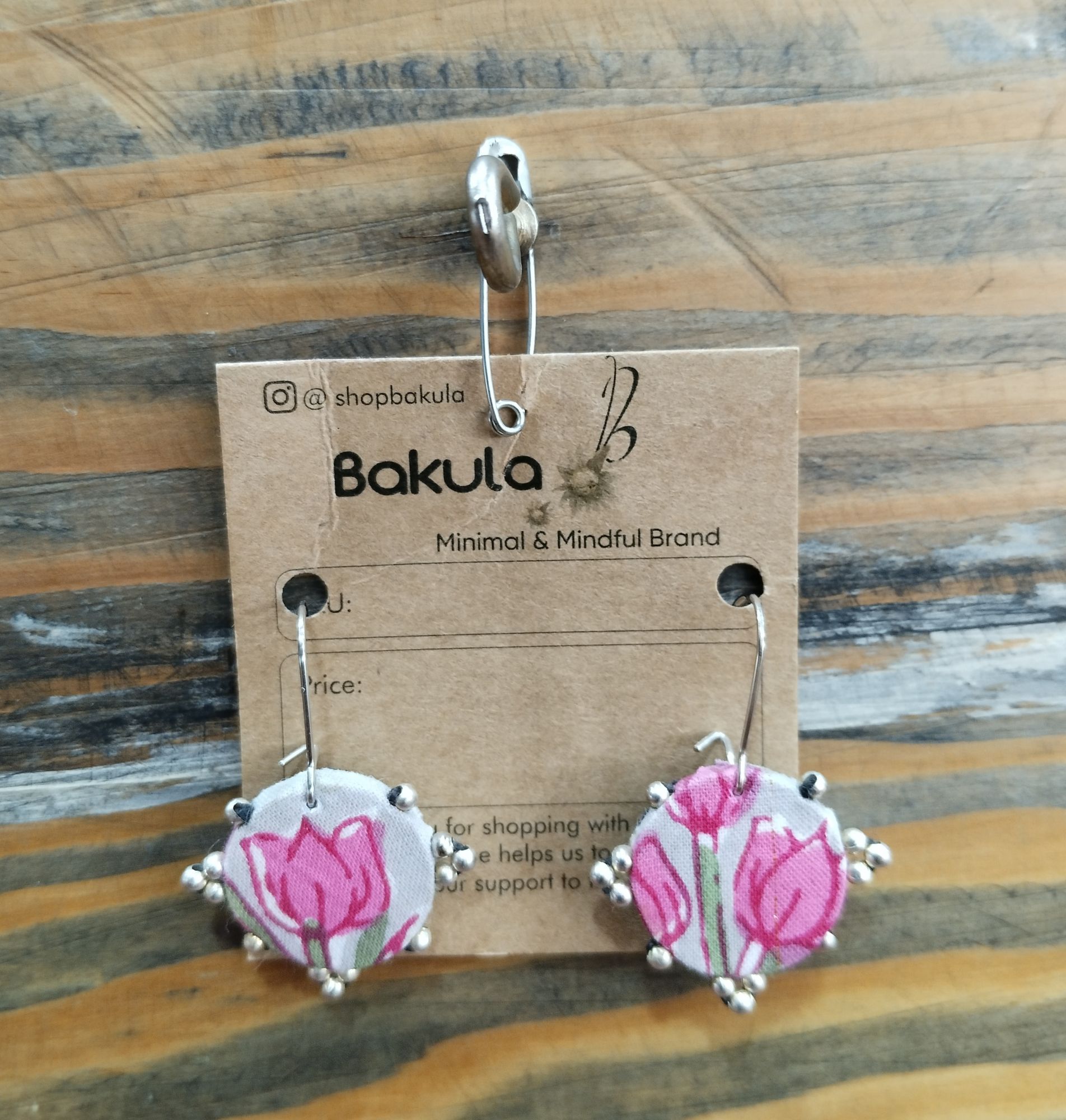 Fabric earring