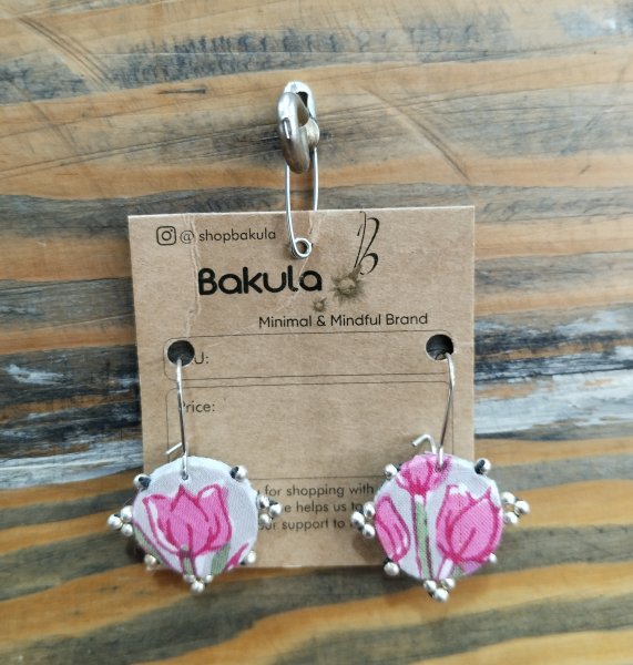 Fabric earring