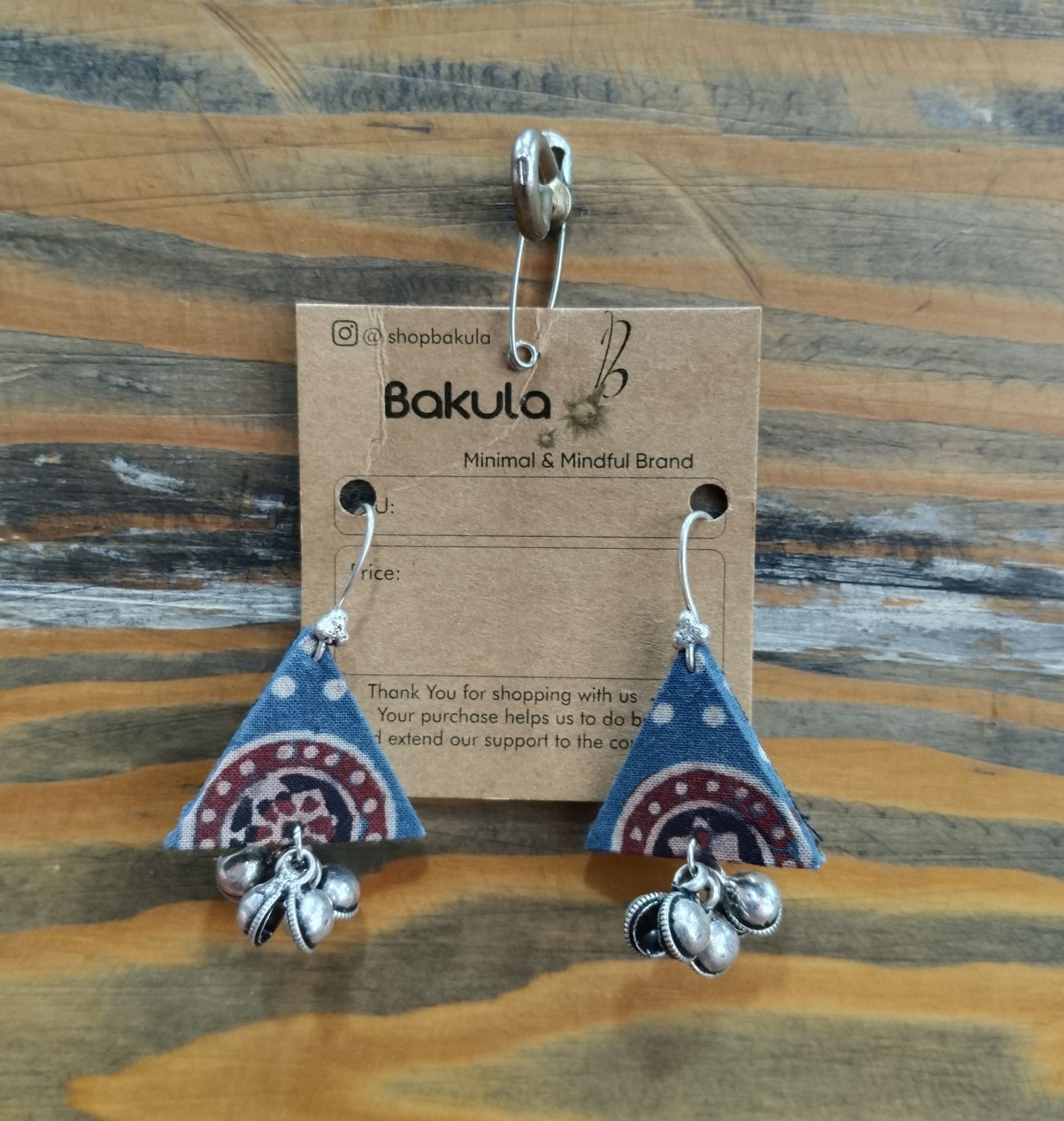 Fabric earring