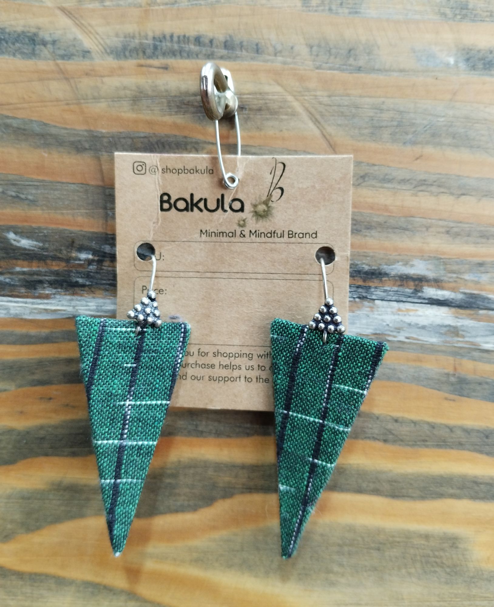 Fabric earring