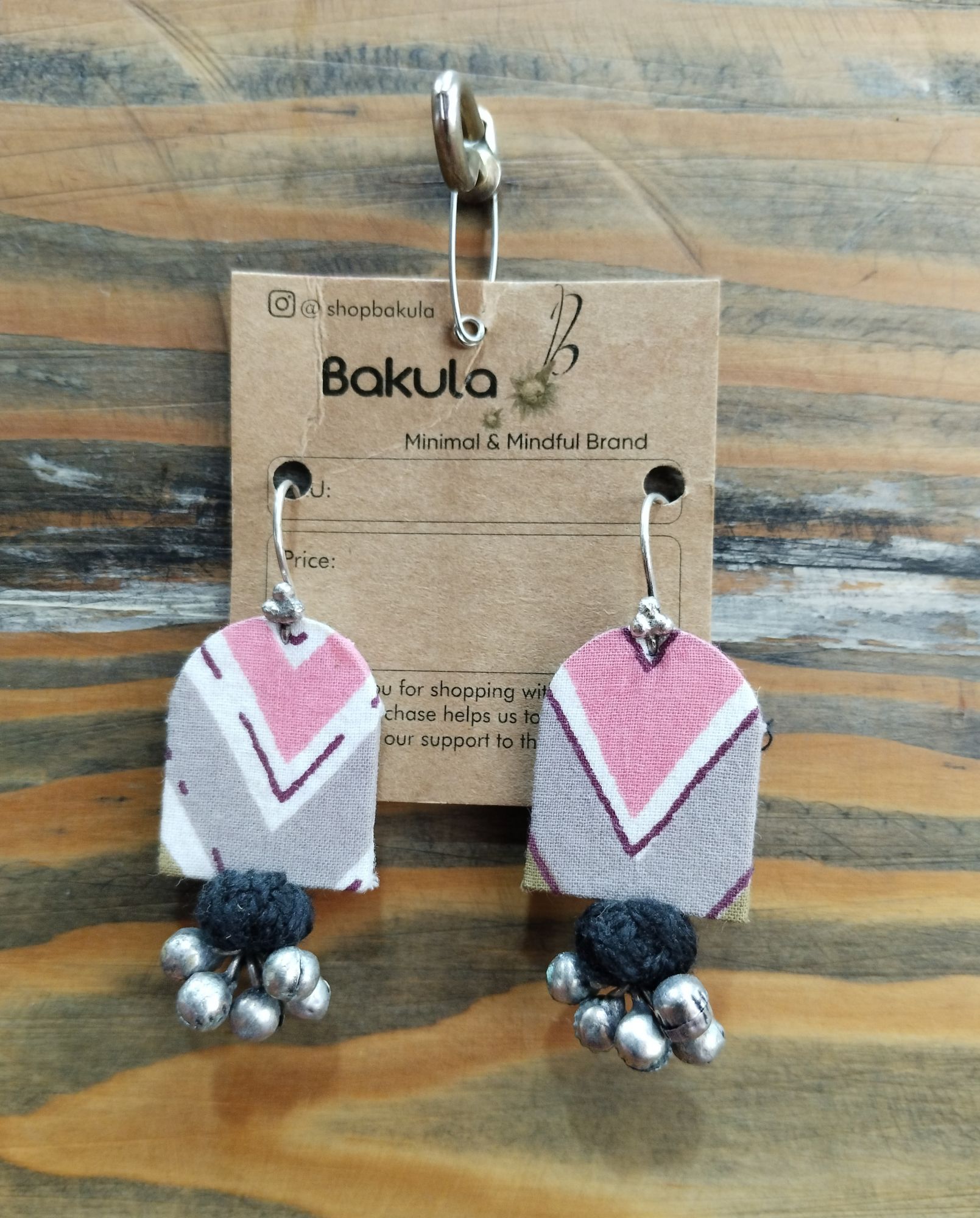 Fabric earring