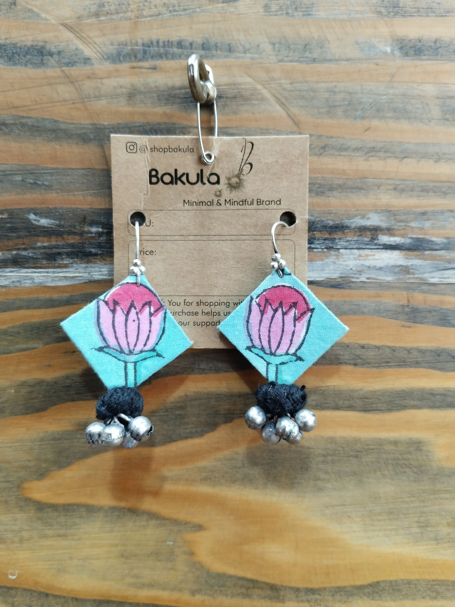 Fabric earring