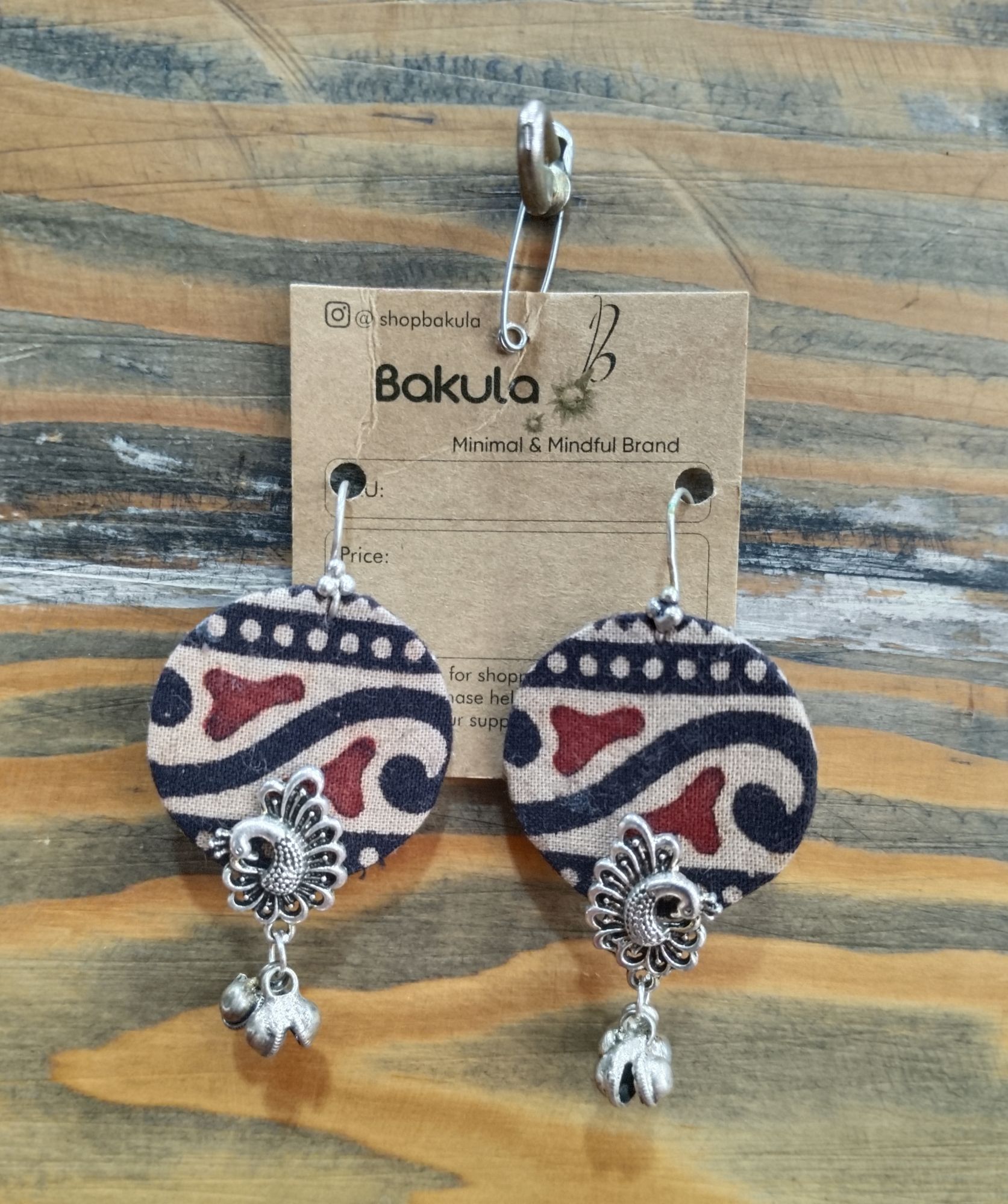 Fabric earring