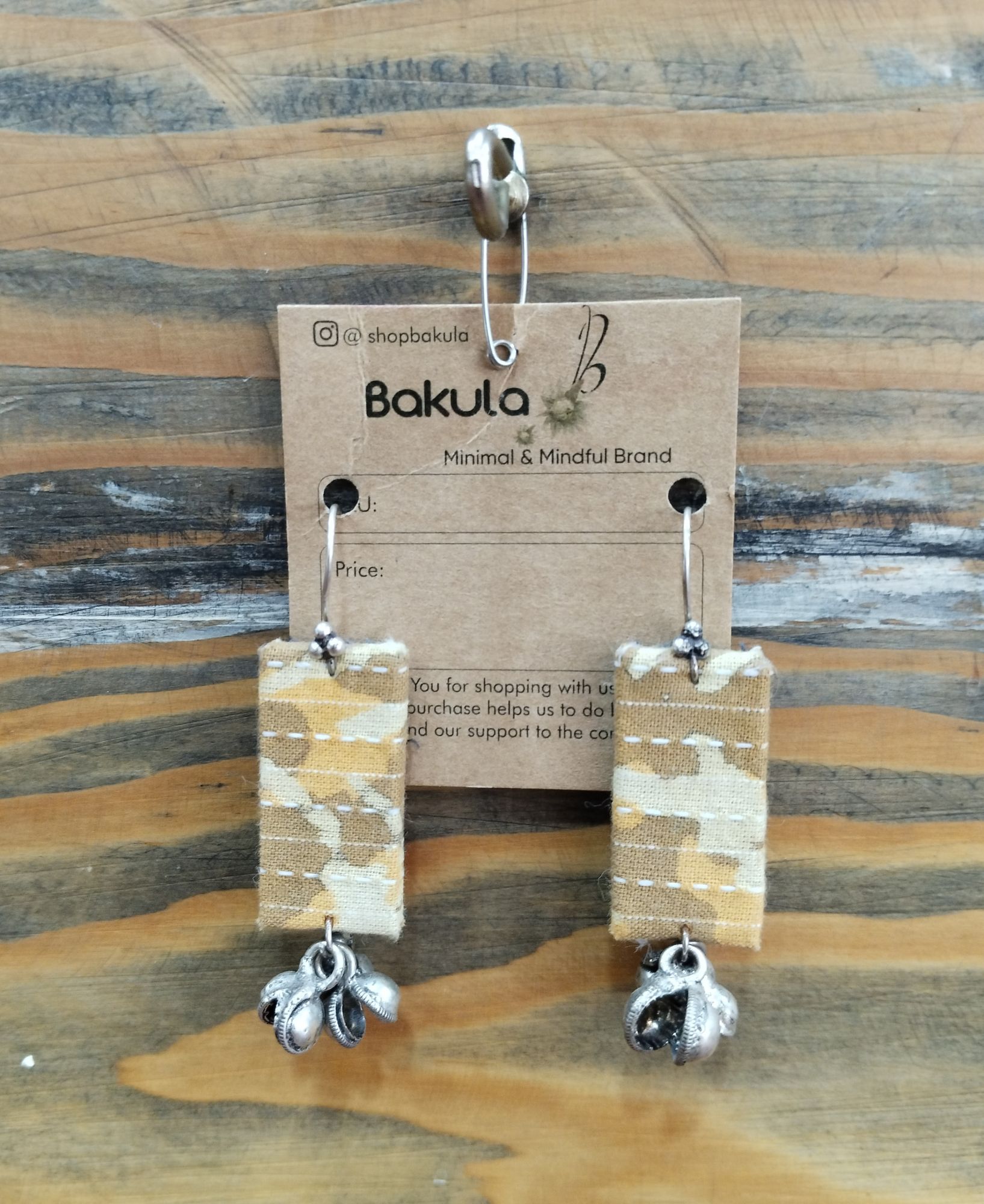 Fabric earring