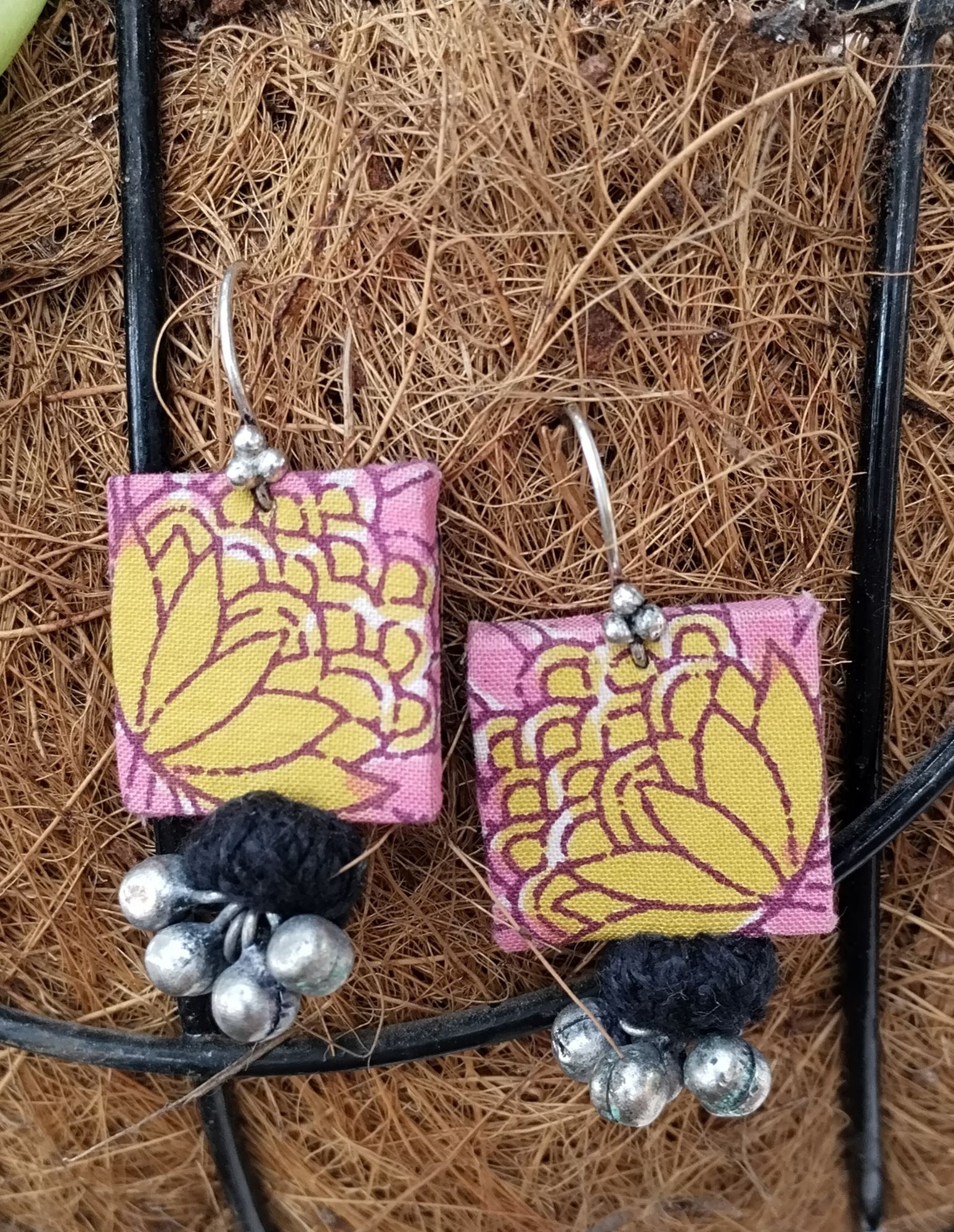 Fabric earring
