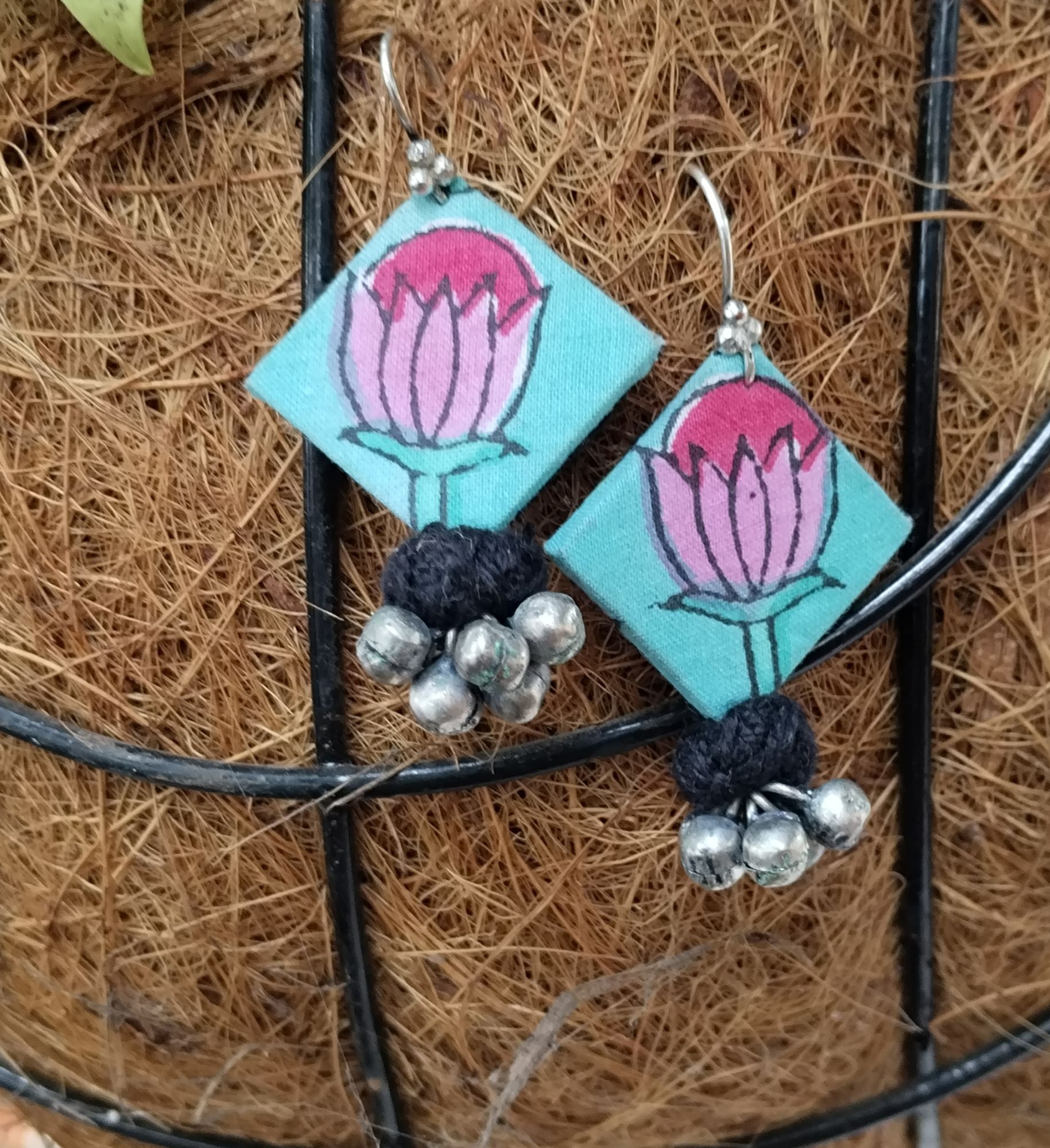Fabric earring