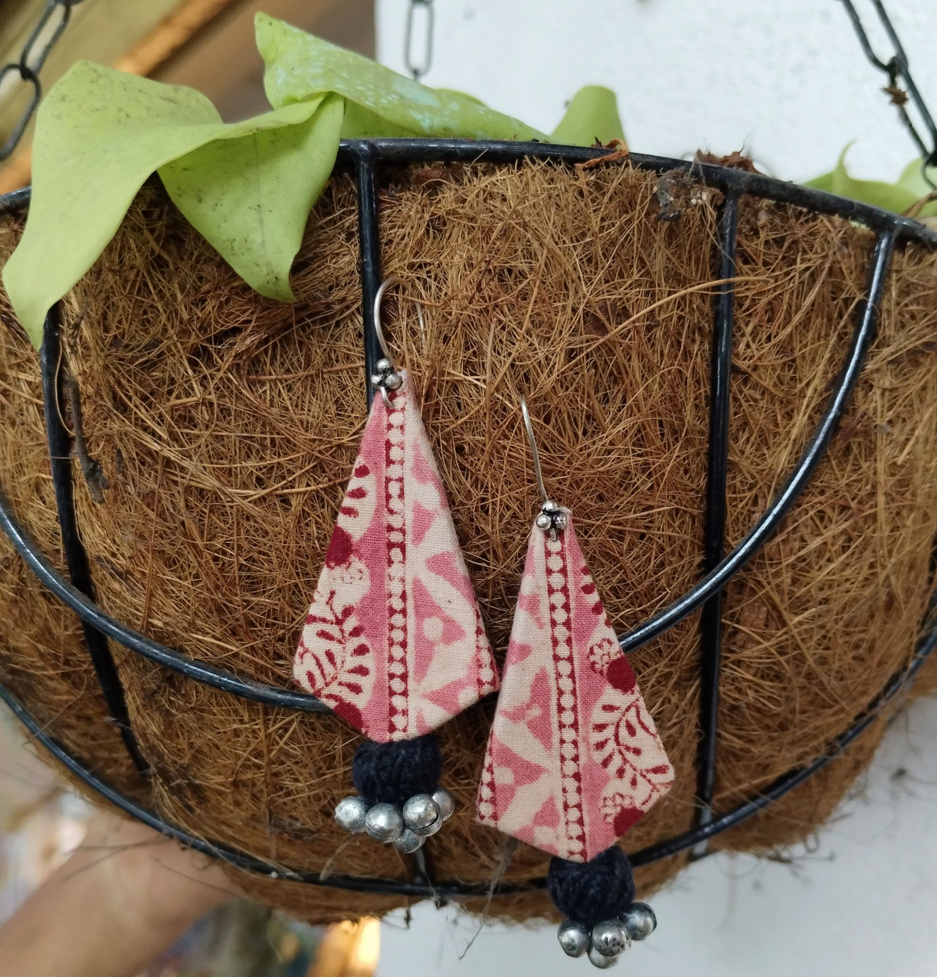 Fabric earring