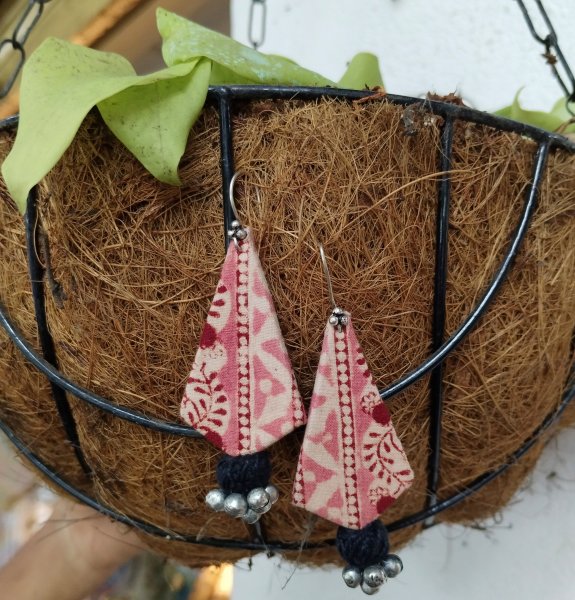 Fabric earring