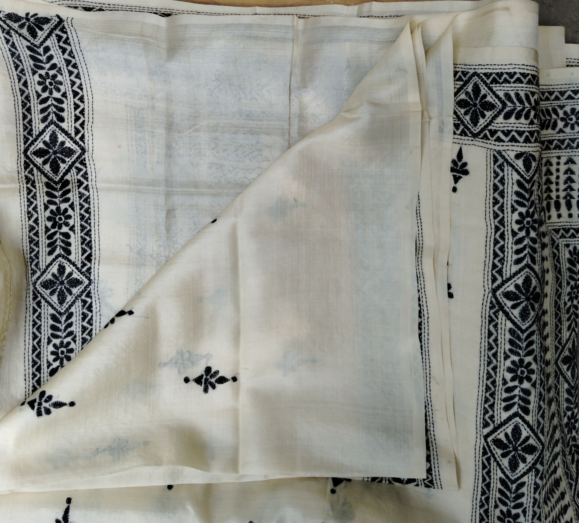 Kantha silk saree