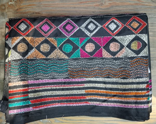 Kantha silk saree