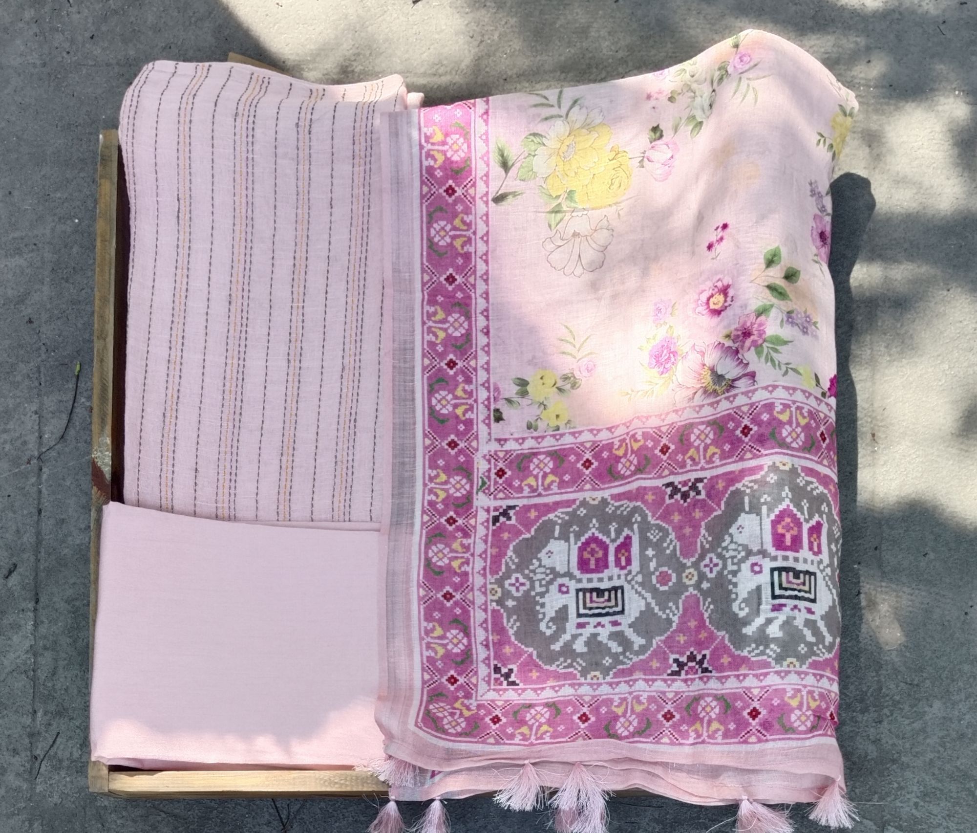 Linen Unstitched Dress Material