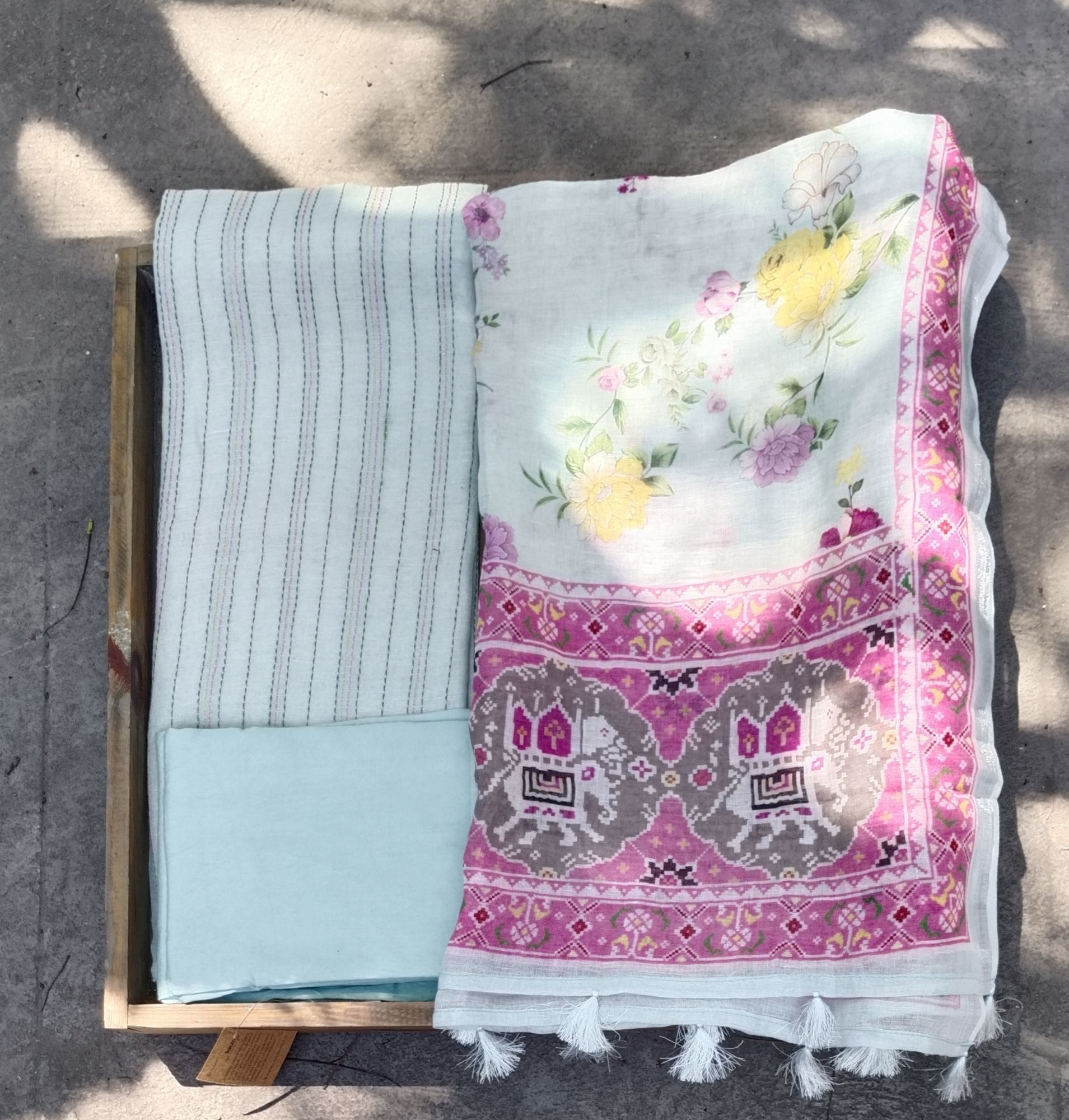 Linen Unstitched Dress Material