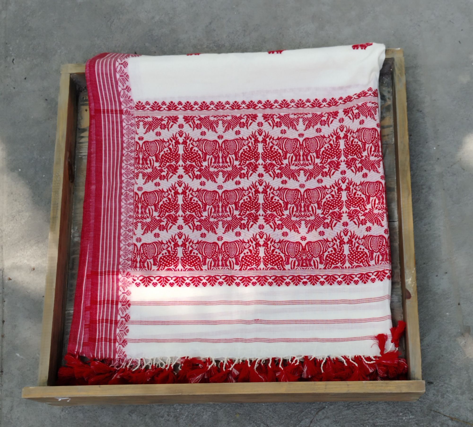 Assam Weave Cotton Dupatta