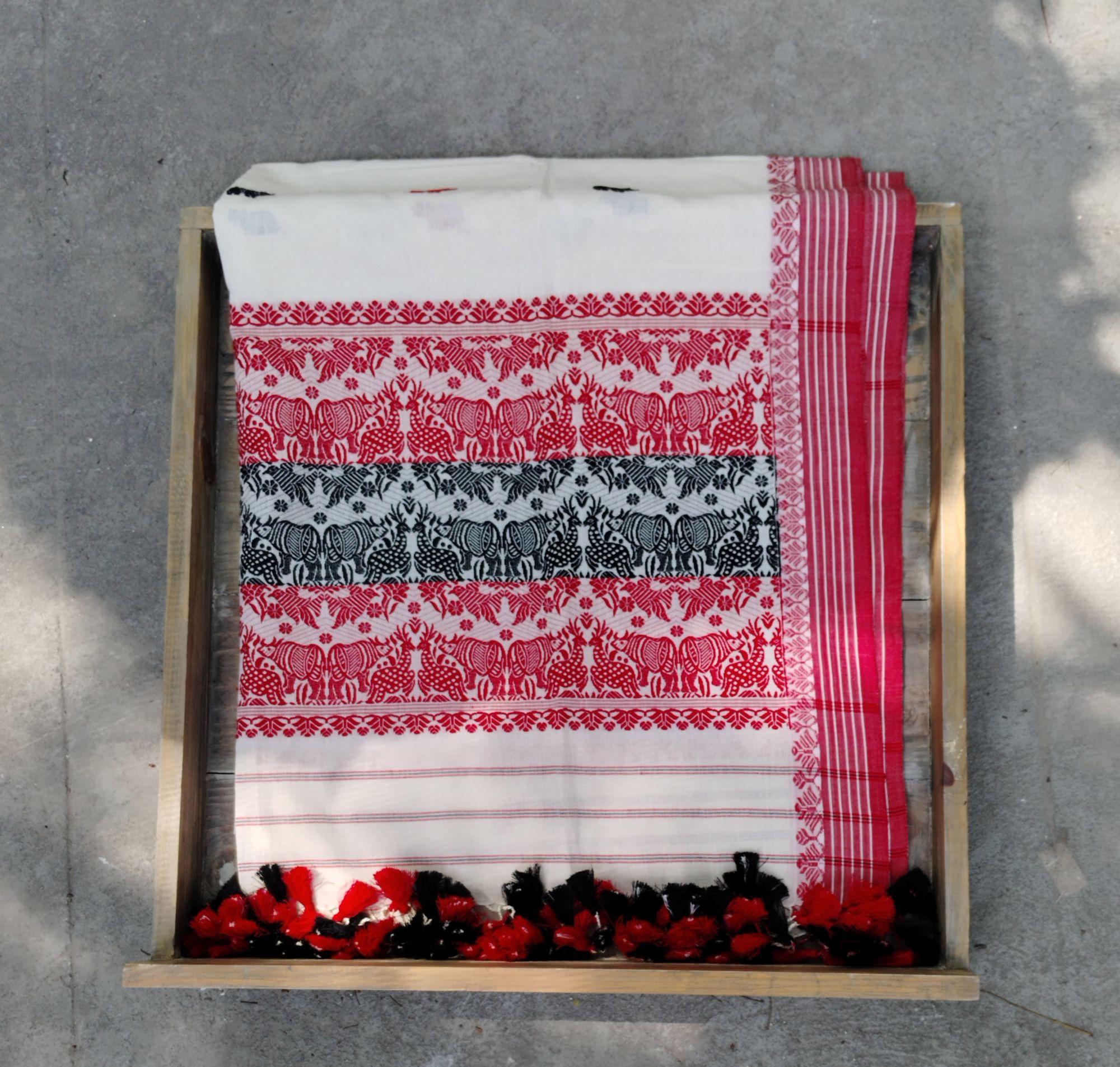 Assam Weave Cotton Dupatta