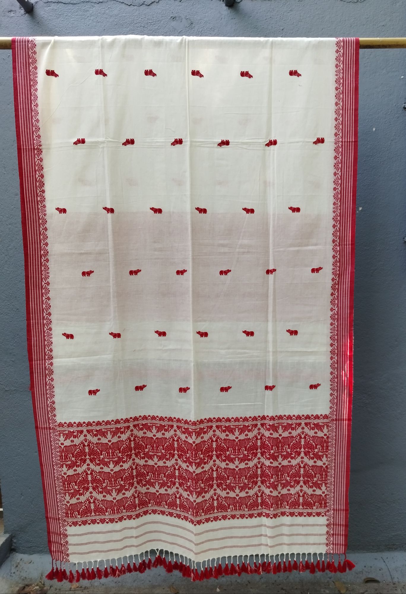 Assam Weave Cotton Dupatta