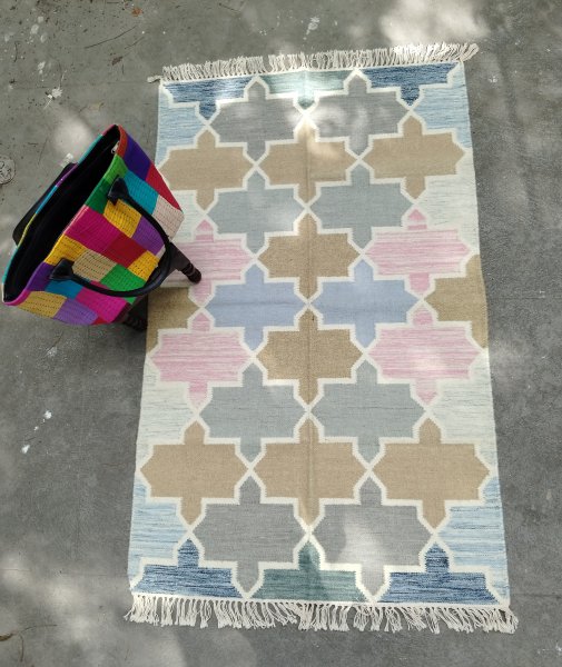 Woollen Dhurrie Rug Carpet