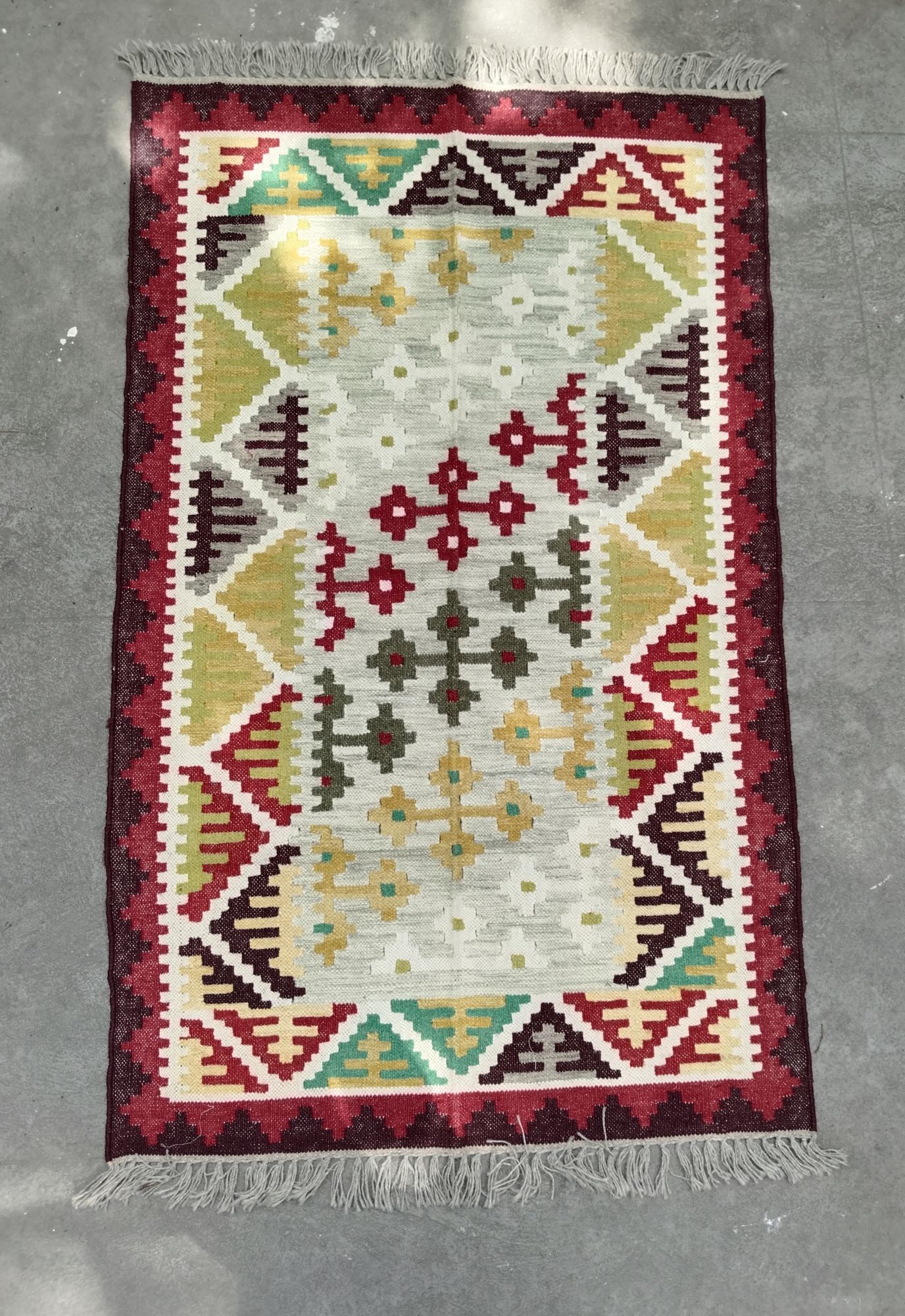 Woollen Dhurrie Rug Carpet