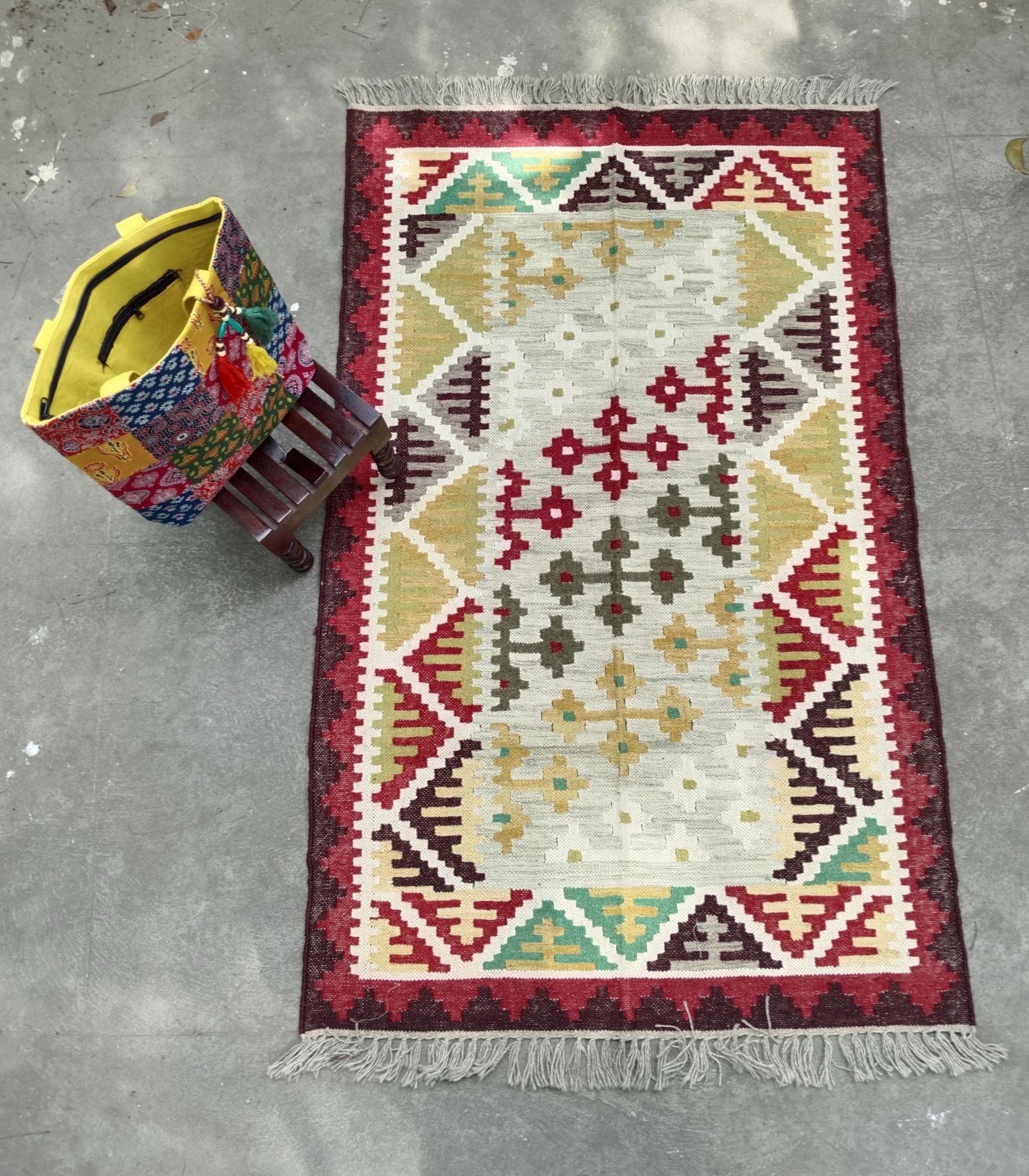 Woollen Dhurrie Rug Carpet